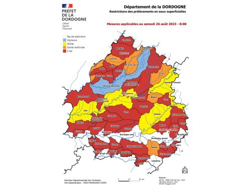 Restricition des prélèvements d'eau